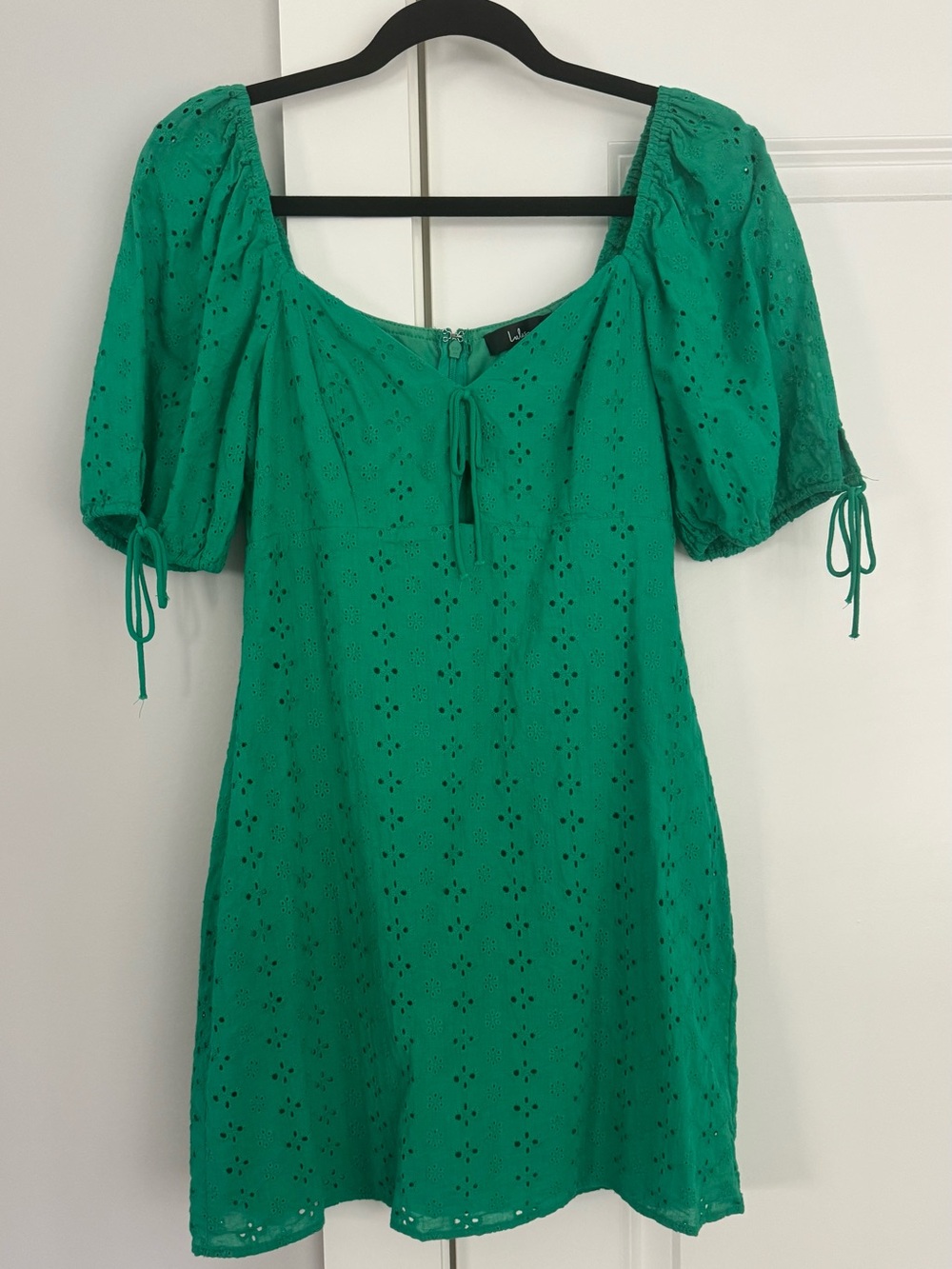 Lulus Green Eyelet Dress Small NWT